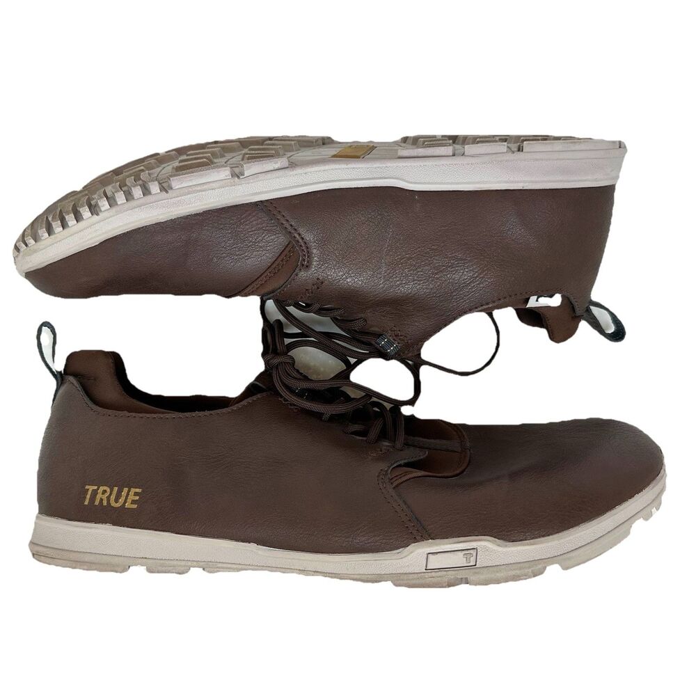 TRUE Linkswear Originals 1.2 Golf Shoes Men 15 Brown Faux Leather Cleats Neutral
